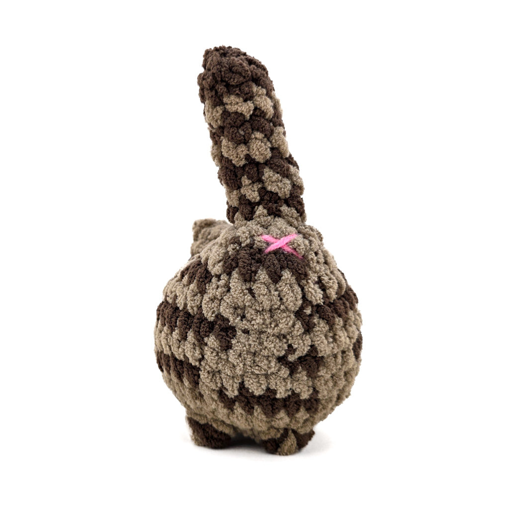 BigBebez Brown Tabby Cat - Super Soft Hand Crochet