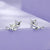 Stretching Kitties -  Sterling Silver Stud Earrings