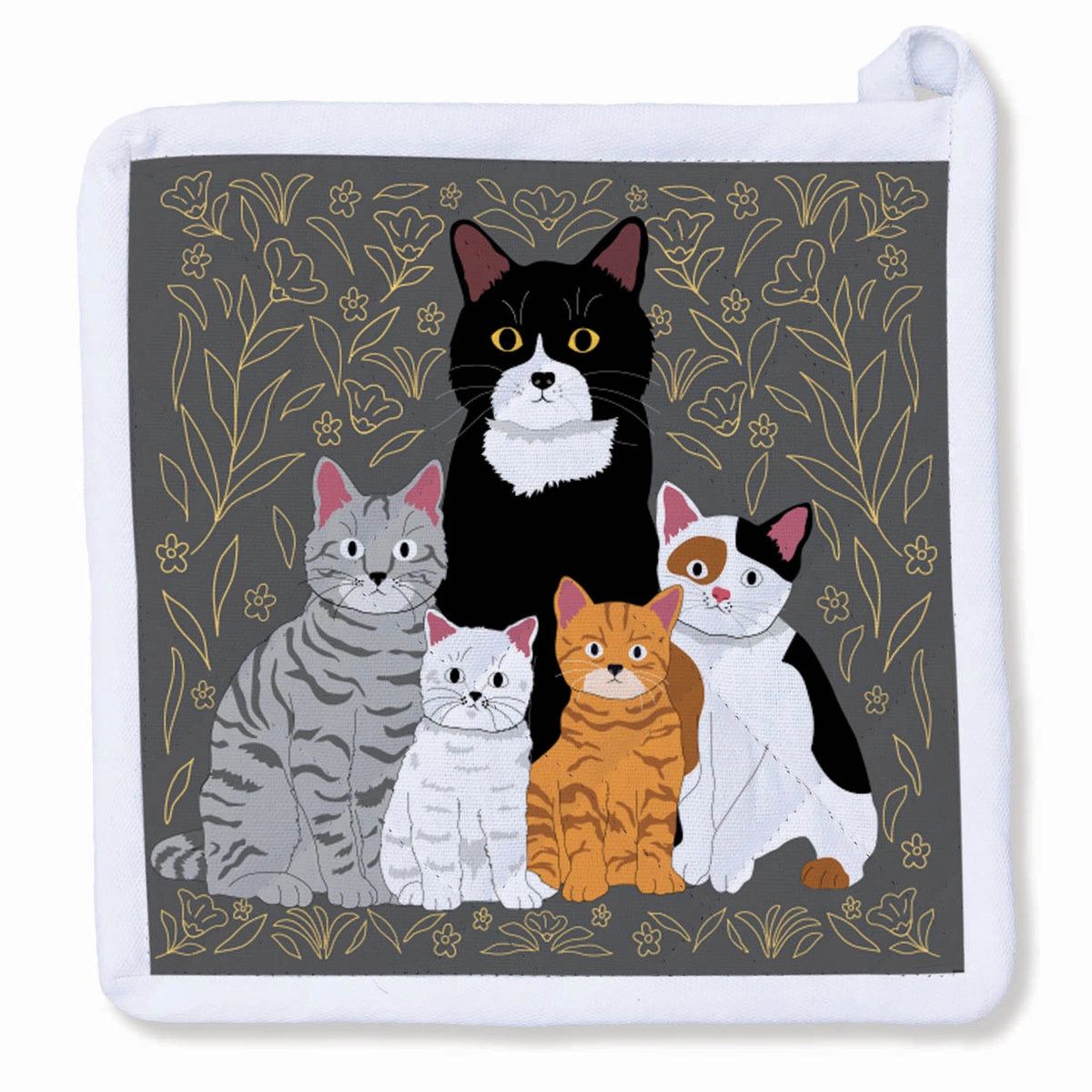 Mom and Kittens - Potholder