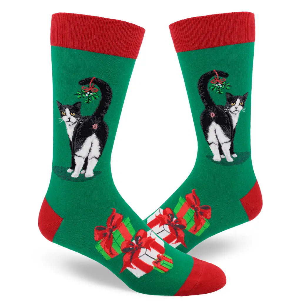 Cat Butt Christmas - Crew Socks - L/XL