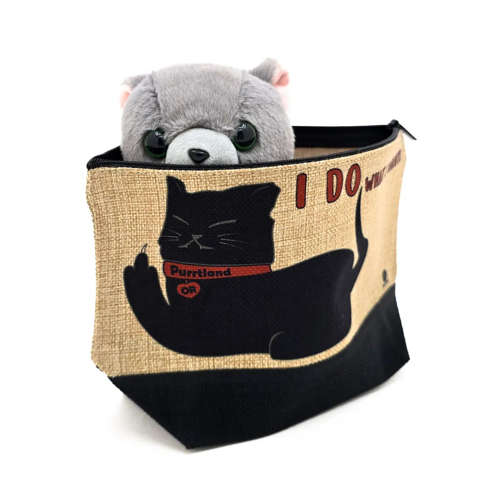 I Do What I Want Purrtland OR - Cosmetic Bag - Pouch