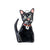 Black Kitty Cat 1 - Fuse Glass Ornament