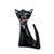 Black Kitty Cat 3 - Fuse Glass Ornament