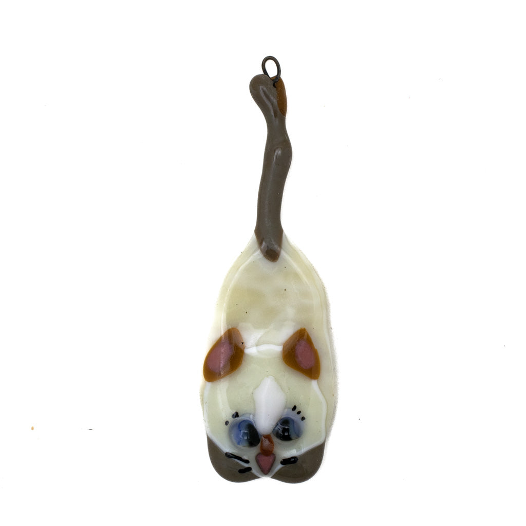 Siamese Kitty Cat - Fuse Glass Ornament