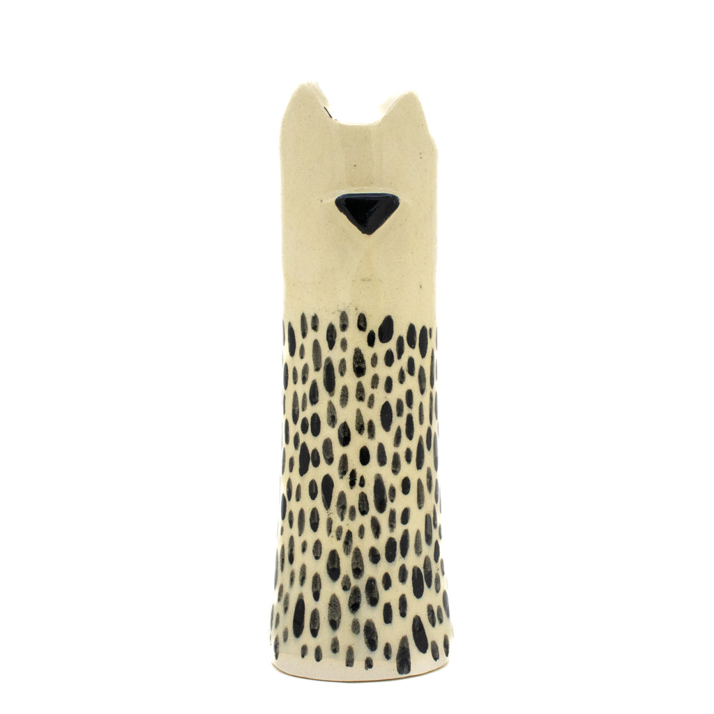 Spotted Cat Vase - Handmade Ceramic