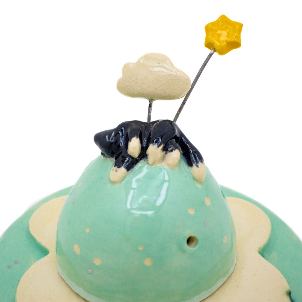 Dreaming Kitty - Ceramic Incense Burner