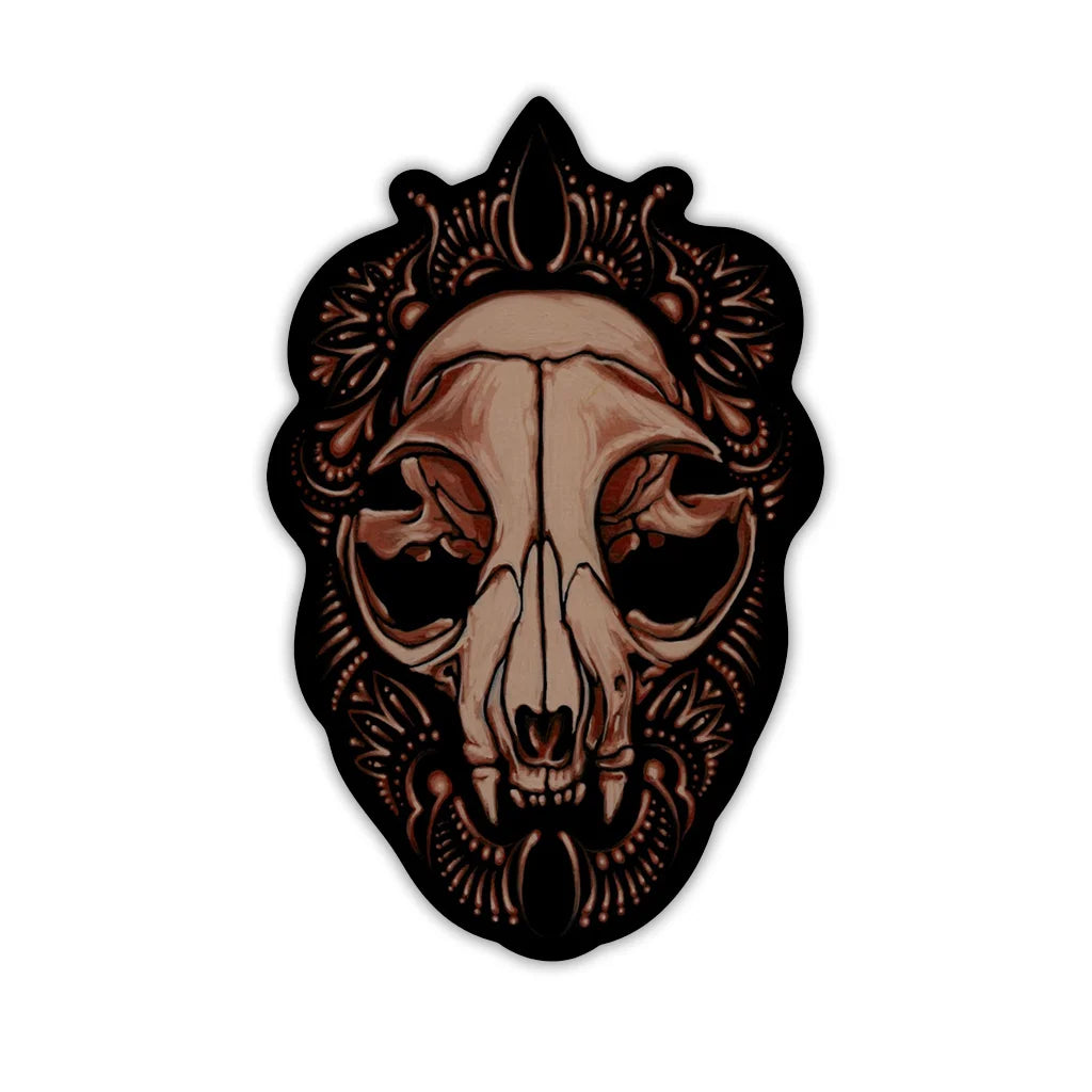 Ceremonial Cat Skull - Die Cut Sticker