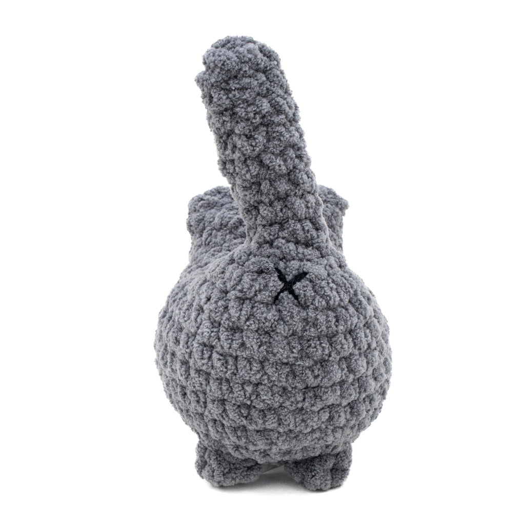 BigBebez Dark Grey Scottish Fold Cat - Super Soft Hand Crochet