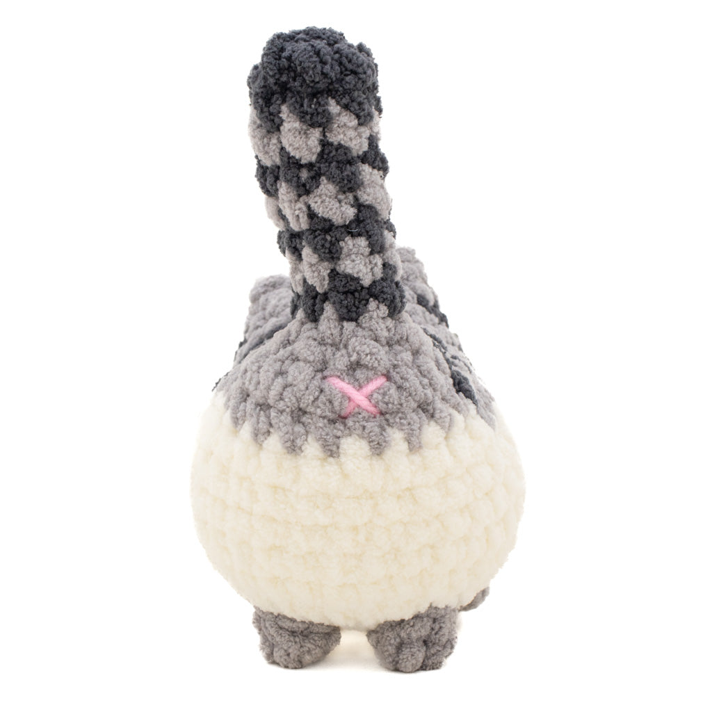 BigBebez Grey Tabby Tuxedo Cat - Super Soft Hand Crochet
