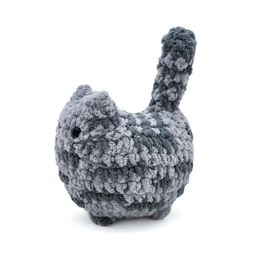 BigBebez Grey Tabby Cat - Super Soft Hand Crochet