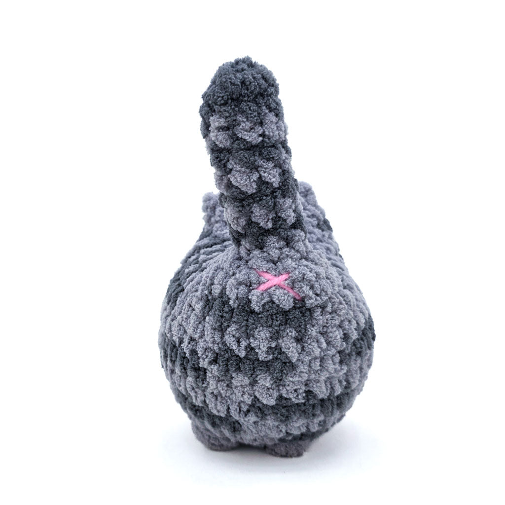 BigBebez Grey Tabby Cat - Super Soft Hand Crochet