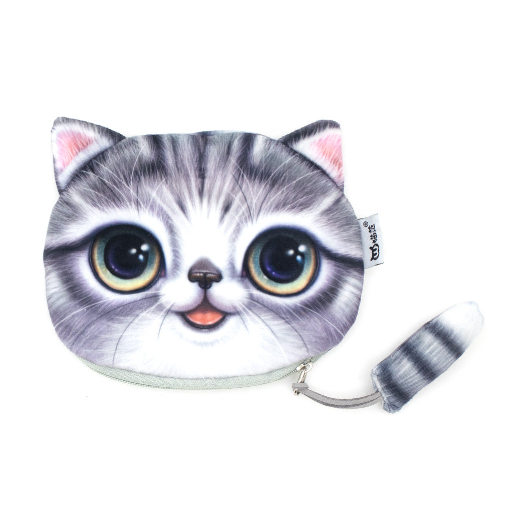 Kitty Face & Tail - Coin Purse
