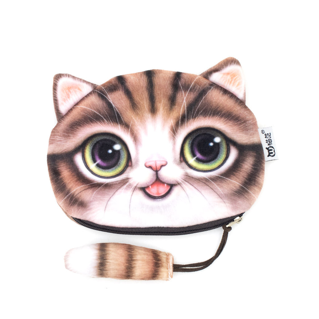 Kitty Face & Tail - Coin Purse