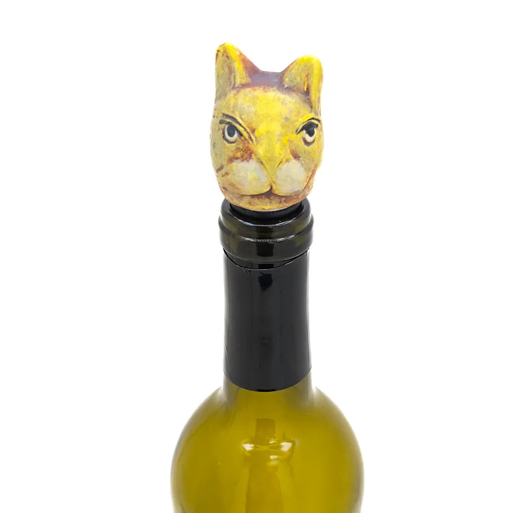 Kitty Bottle Stopper - Handmade Ceramic