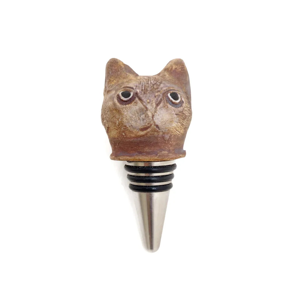 Kitty Bottle Stopper - Handmade Ceramic