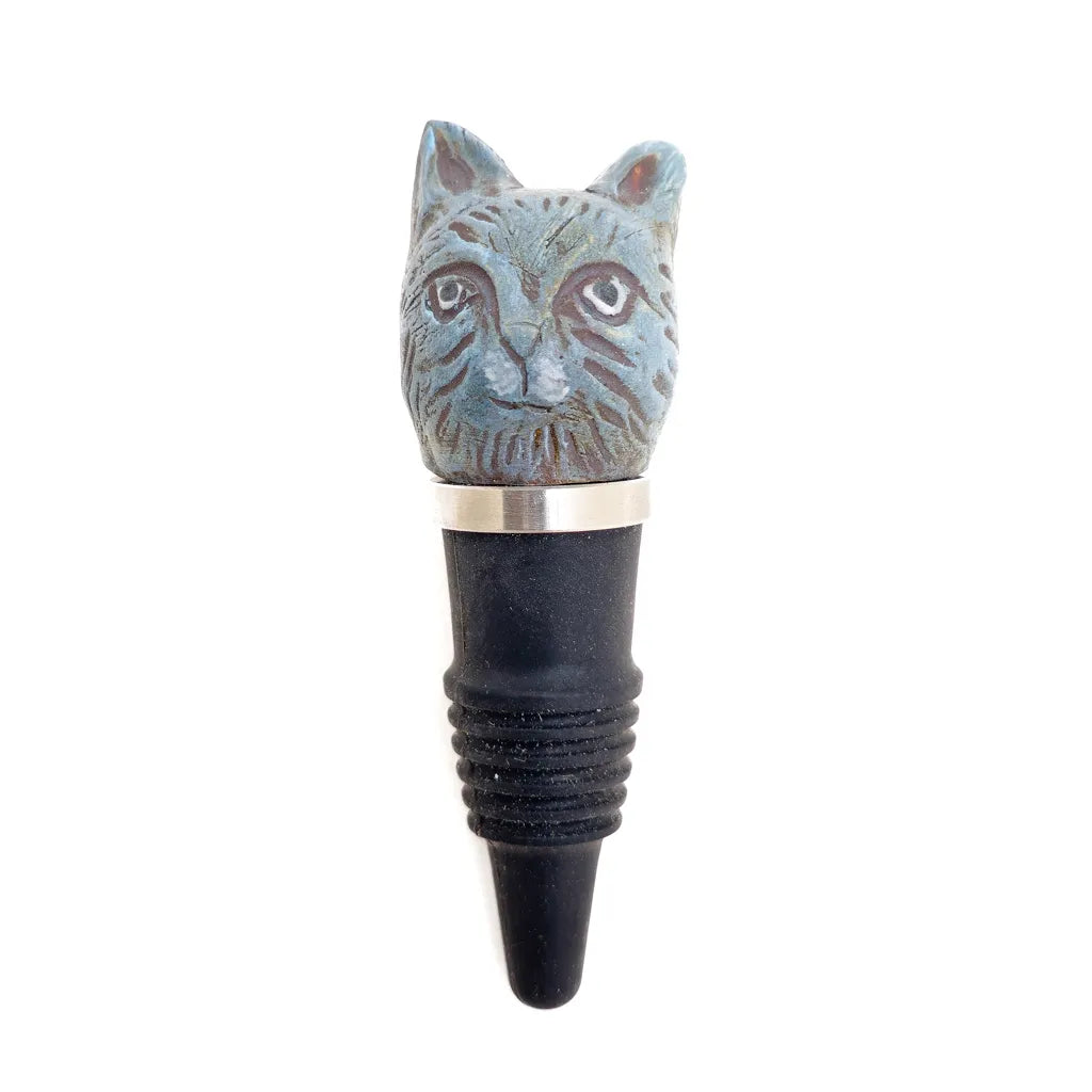 Kitty Bottle Stopper - Handmade Ceramic