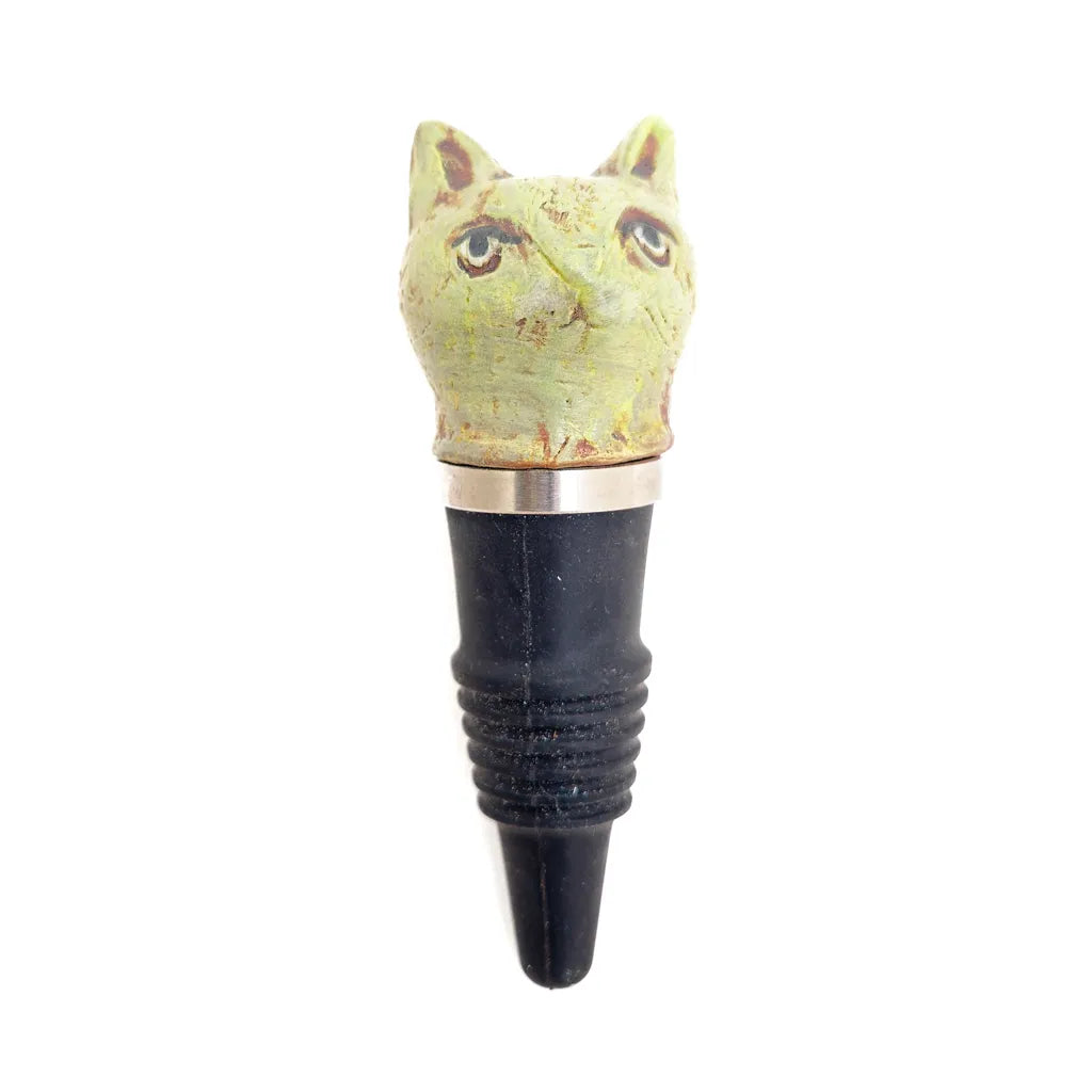 Kitty Bottle Stopper - Handmade Ceramic