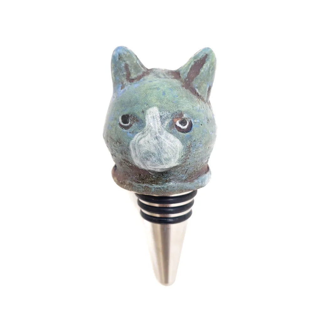 Kitty Bottle Stopper - Handmade Ceramic