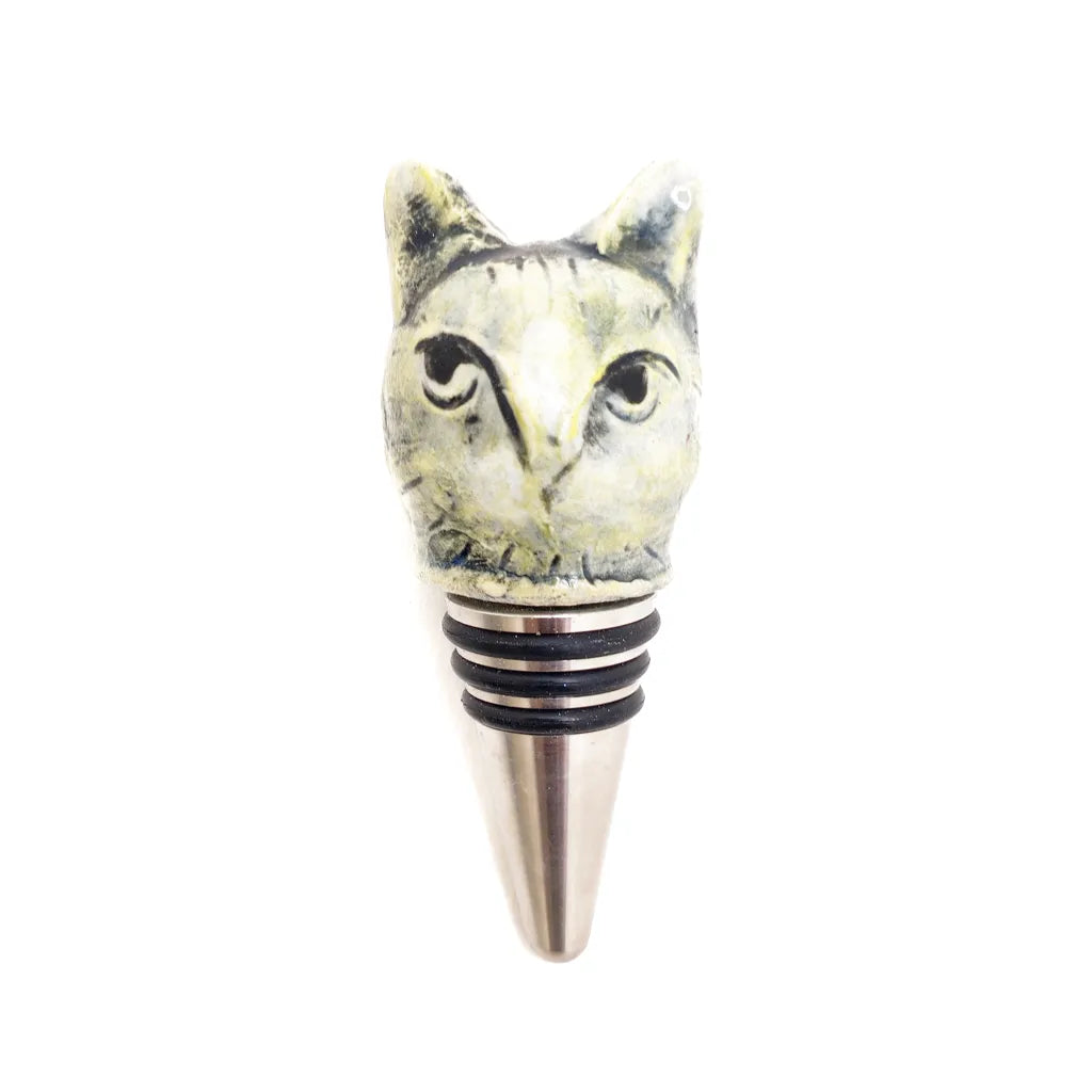 Kitty Bottle Stopper - Handmade Ceramic