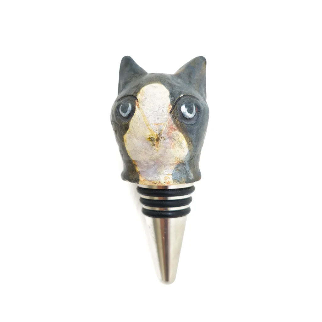 Kitty Bottle Stopper - Handmade Ceramic