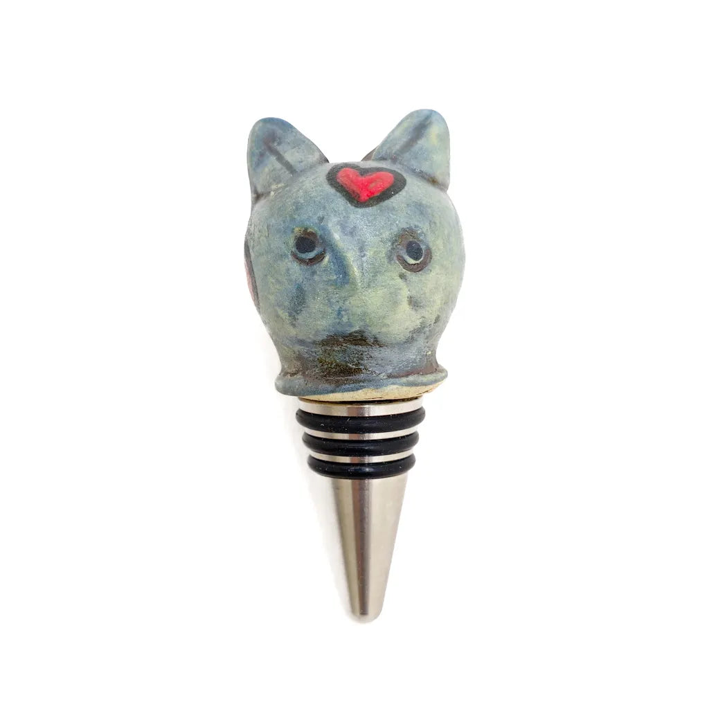 Kitty Bottle Stopper - Handmade Ceramic