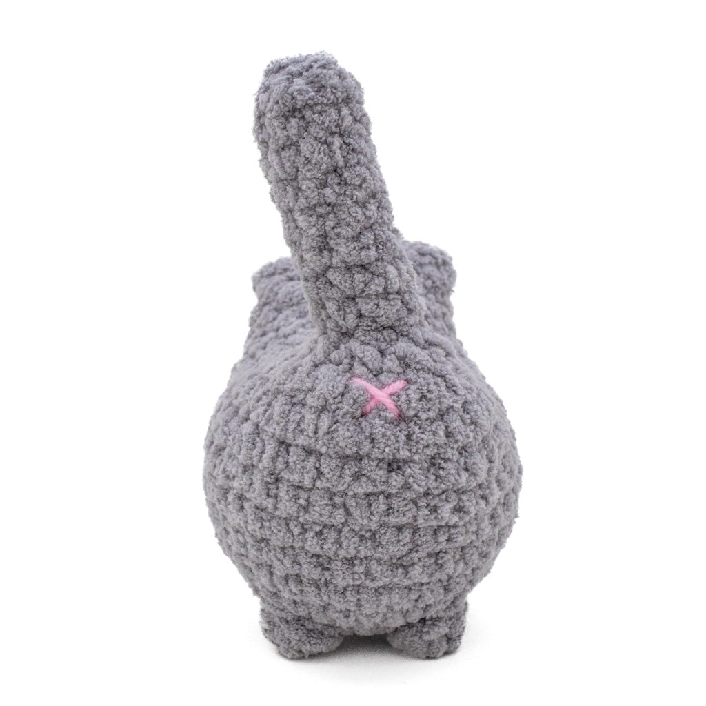 BigBebez Grey Scottish Fold Cat - Super Soft Hand Crochet