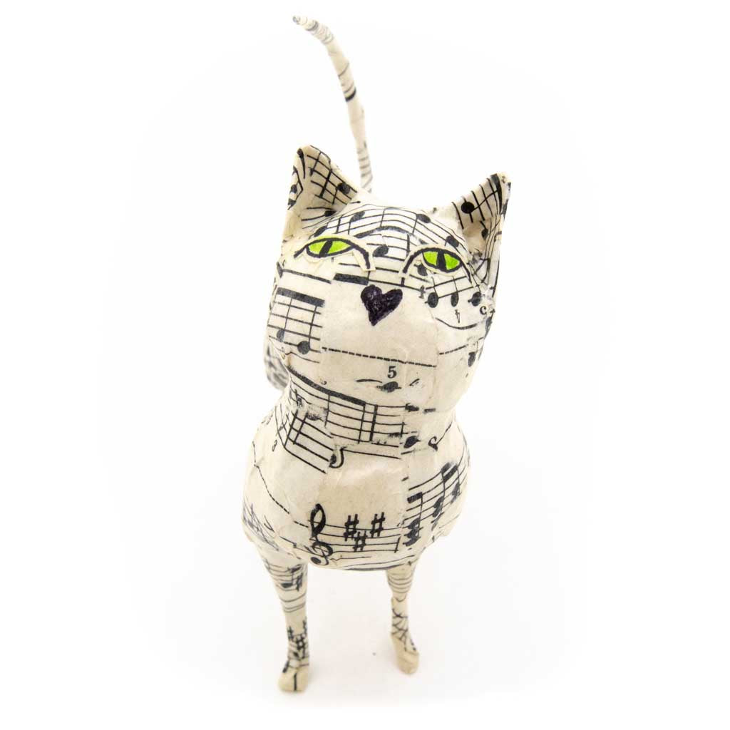 Book Cat #17 - Paper Mache Sculpture