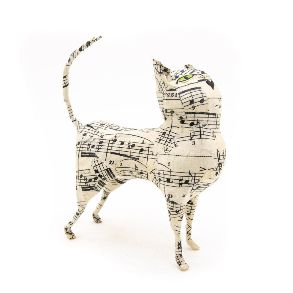 Book Cat #17 - Paper Mache Sculpture