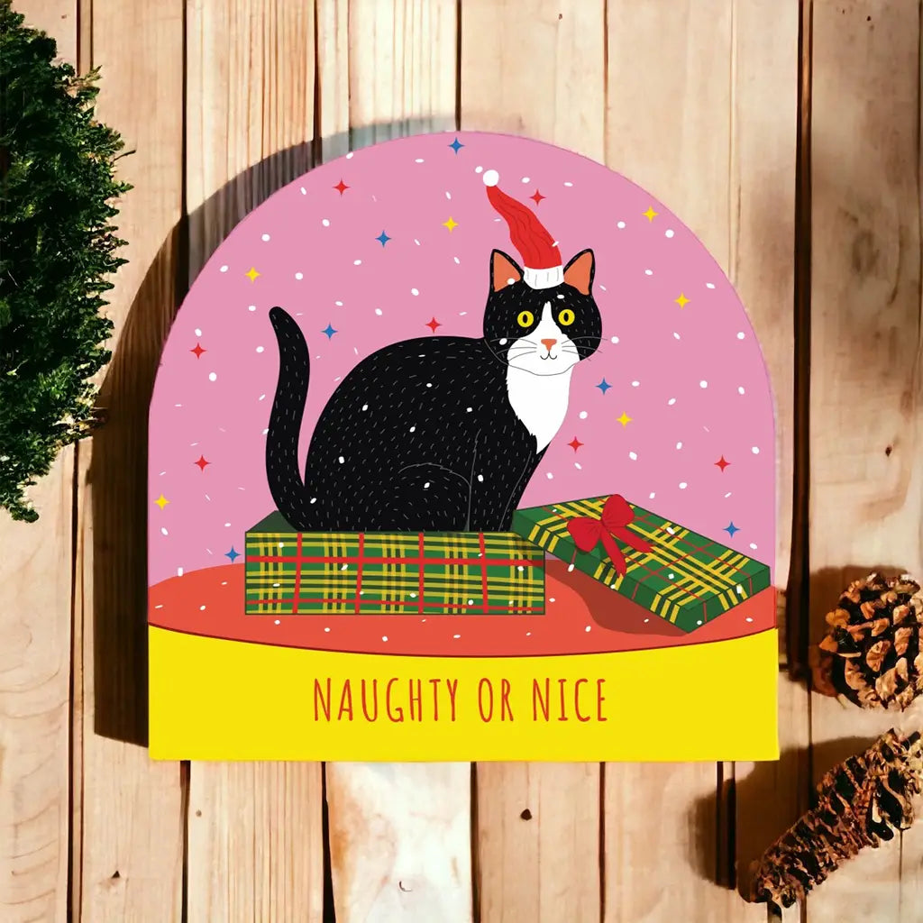 Naughty Or Nice  - Die Cut Card