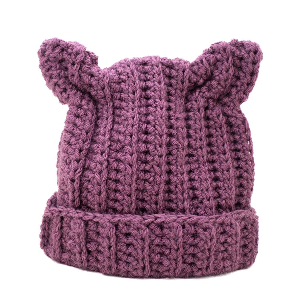 Plum Cat - Knitted Hat