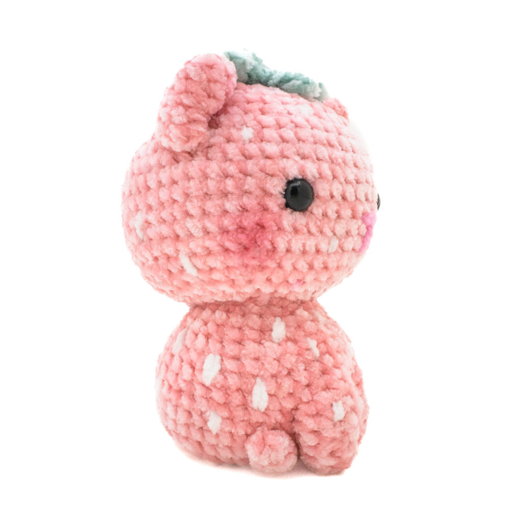 Pink Strawberry Kawaii-Kitty - Amigurumi Crochet