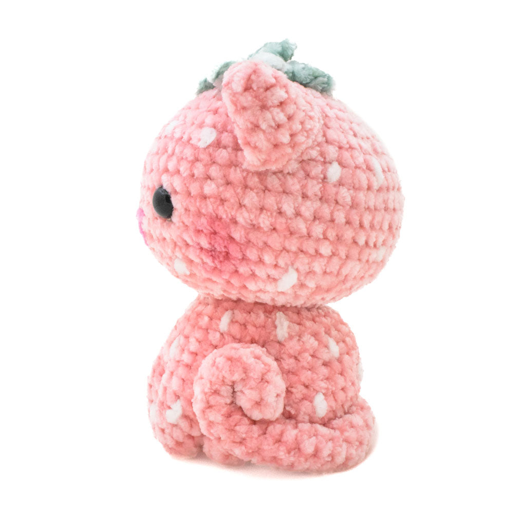 Pink Strawberry Kawaii-Kitty - Amigurumi Crochet