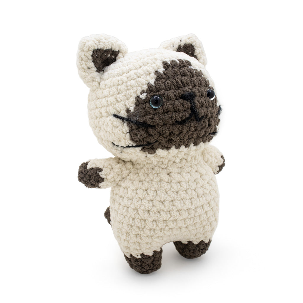 Siamese Cat Kitty Doll - Hand Crochet
