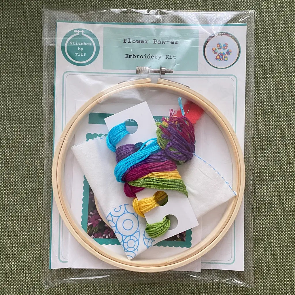 Flower Paw-er - Embroidery Kit