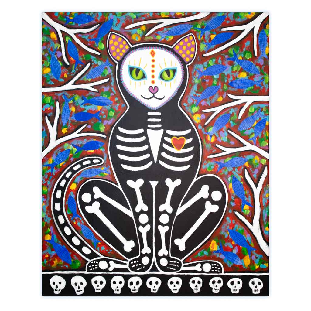 Spirit Cat - Fine Art Collage/Painting