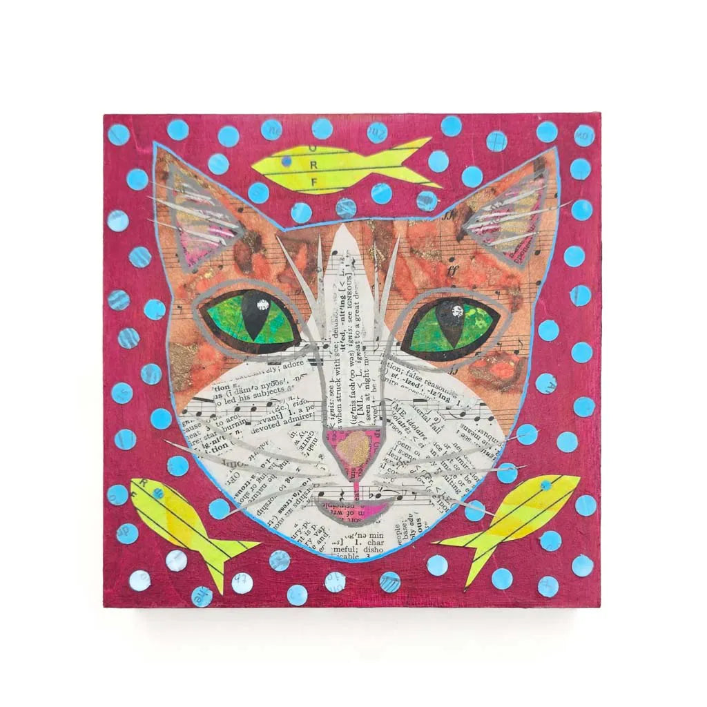 Tabby Cat - Fine Art Collage