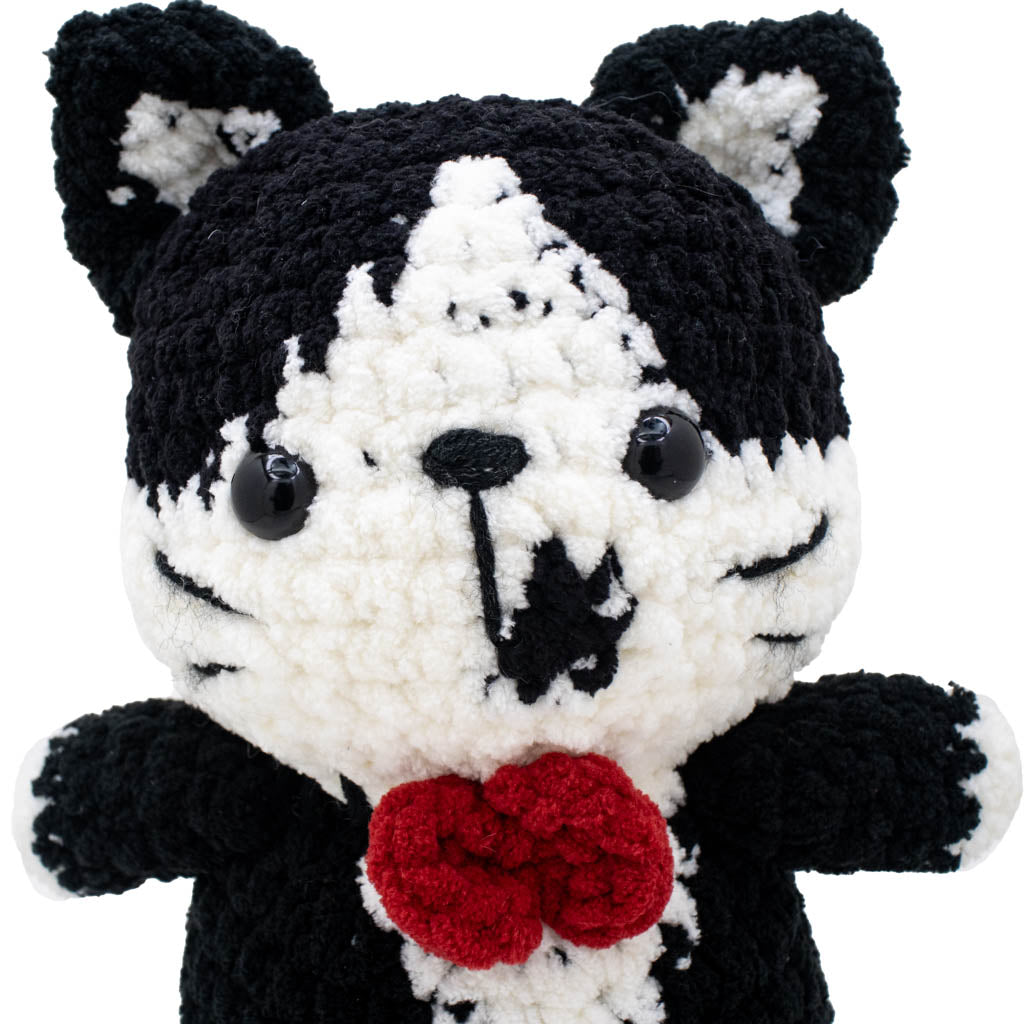 Tuxedo Cat Kitty Doll - Hand Crochet