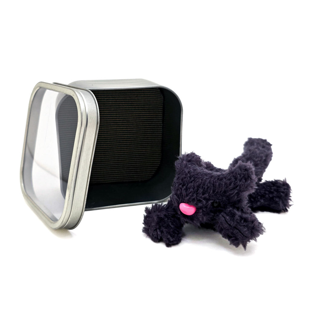 Charcoal Kitty Kit-Tins - Handmade Cat Plushie in a Tin