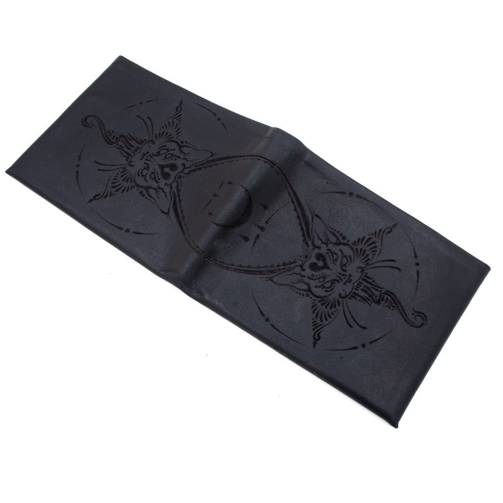 Devil Cat Black - Kangaroo Origami Wallet