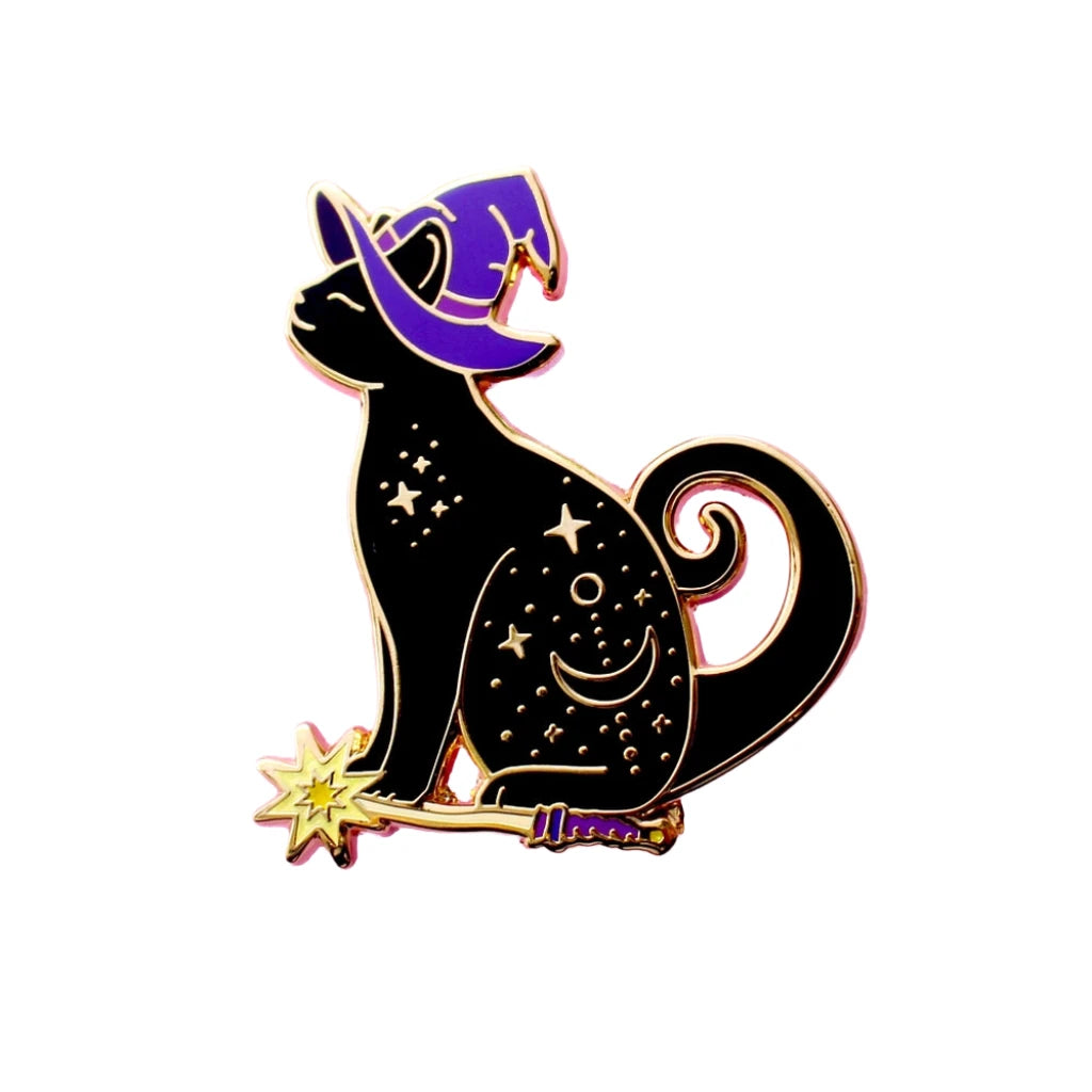 Magic Witch Black Cat - Hard Enamel Pin