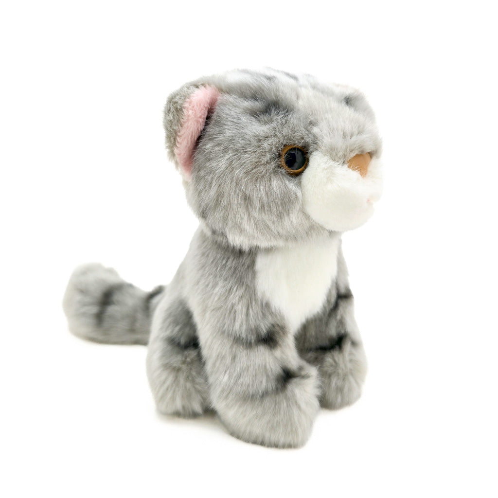 Grey Tabby Kitten - Mini Cat Plush Toy