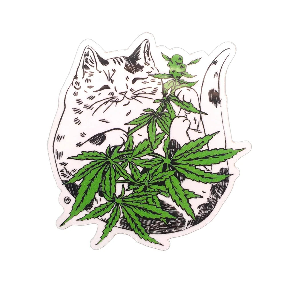 Happy High Green - Die Cut Sticker