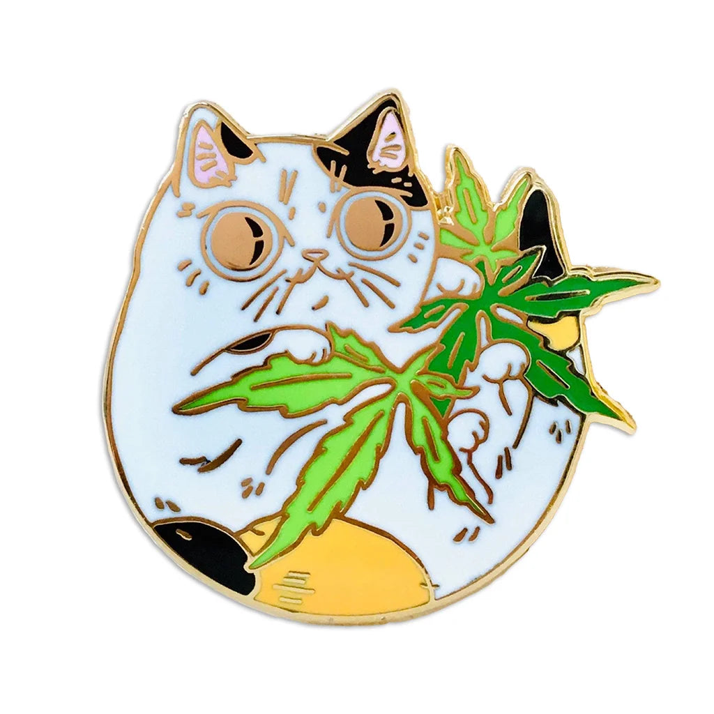 Cannabis Calico Cat - Hard Enamel Pin