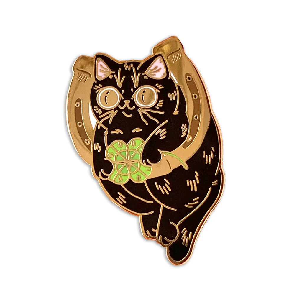 Good Luck Black Cat - Hard Enamel Pin