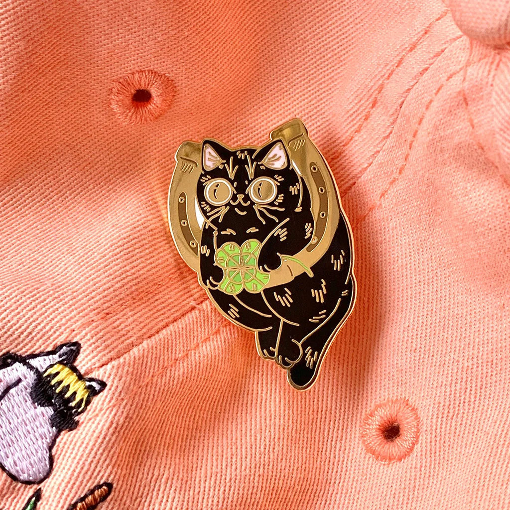 Good Luck Black Cat - Hard Enamel Pin