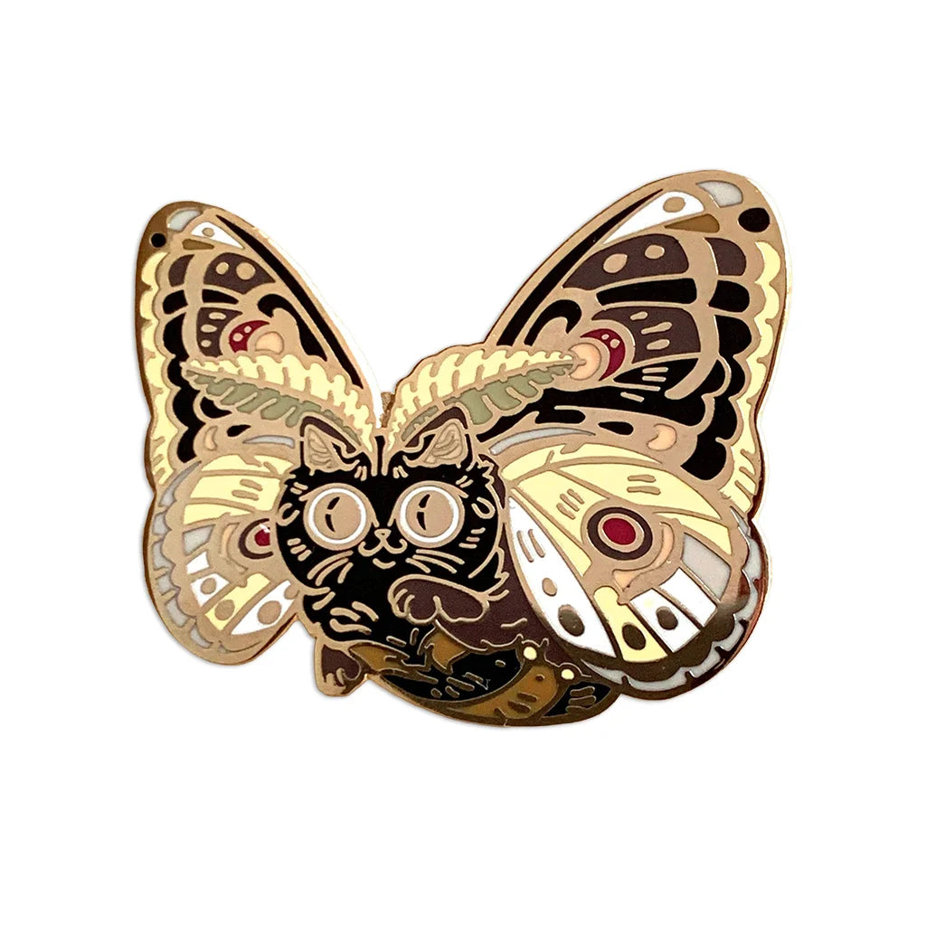 Moth Cat - Hard Enamel Pin 