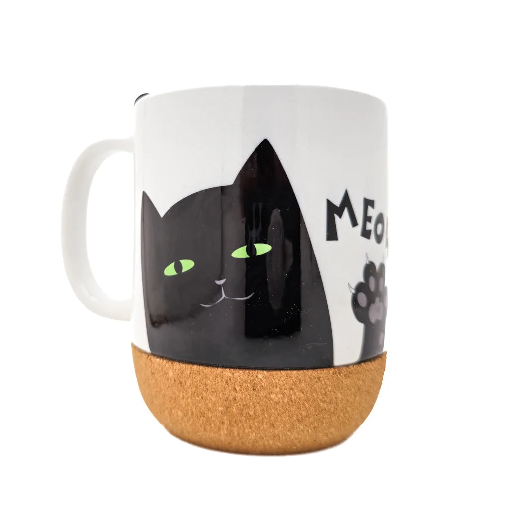 Black Cat Meow! Meow! - Travel Ceramic Mug - 15oz