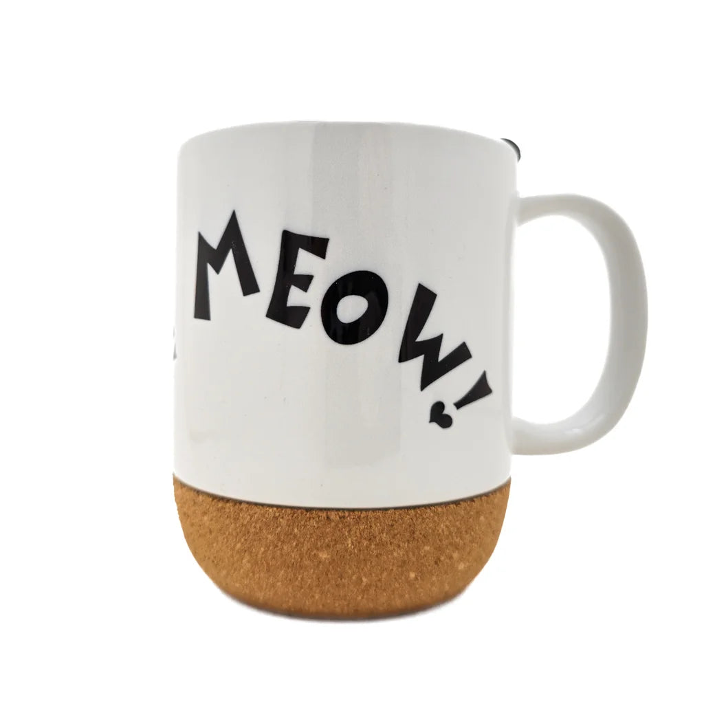 Black Cat Meow! Meow! - Travel Ceramic Mug - 15oz