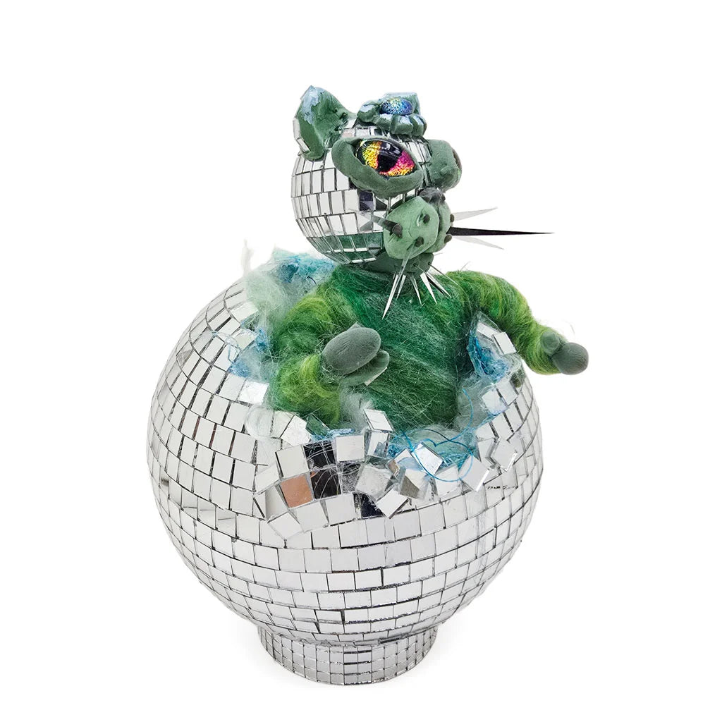 Astral Masquerade - Mixed Media Cat Sculpture