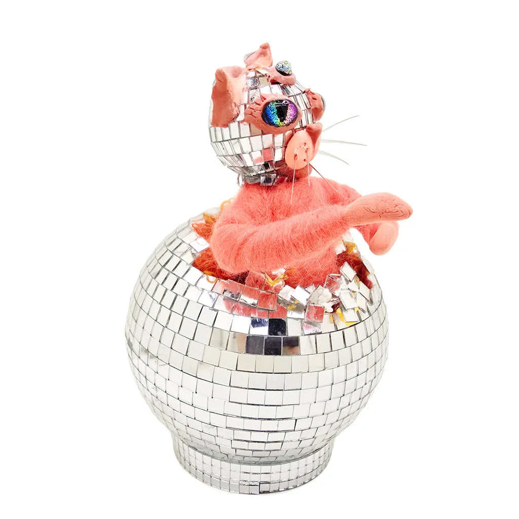 Celestial Emergence - Mixed Media Cat Sculpture